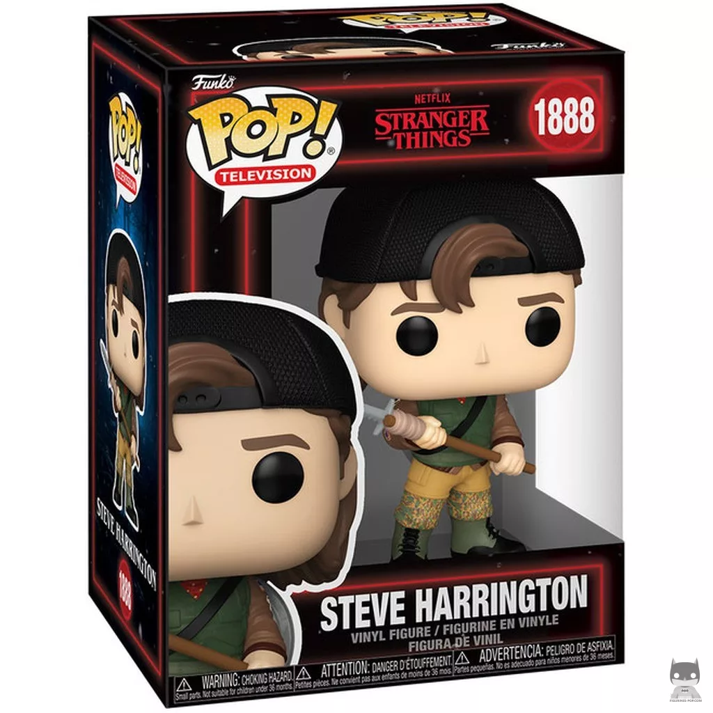 Steve Harrington with Spear Funko Pop! figure in its box