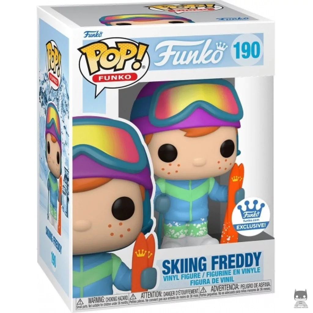 Skiing Freddy Funko Pop! figure in its box