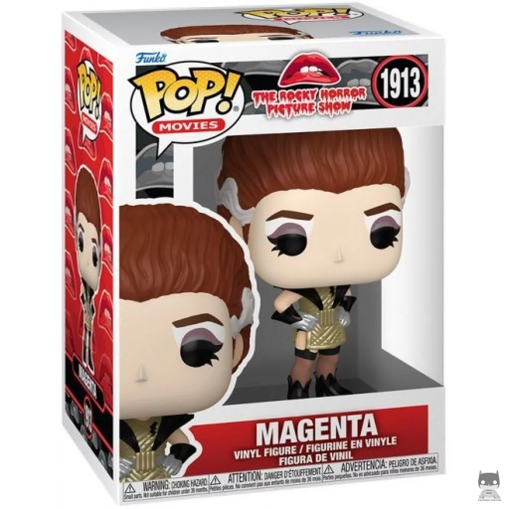 Magenta Funko Pop! figure in its box