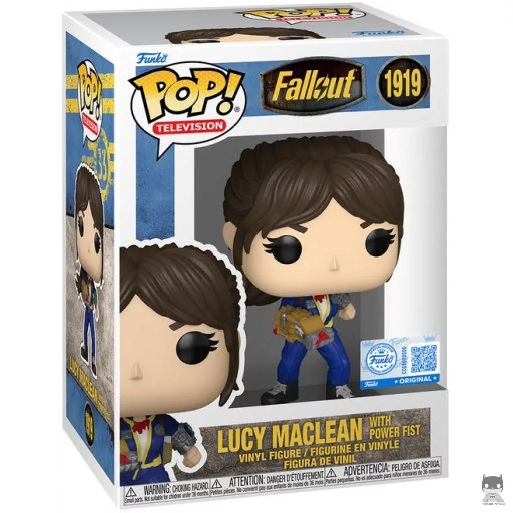 Lucy MacLean with Power Fist Funko Pop! figure in its box