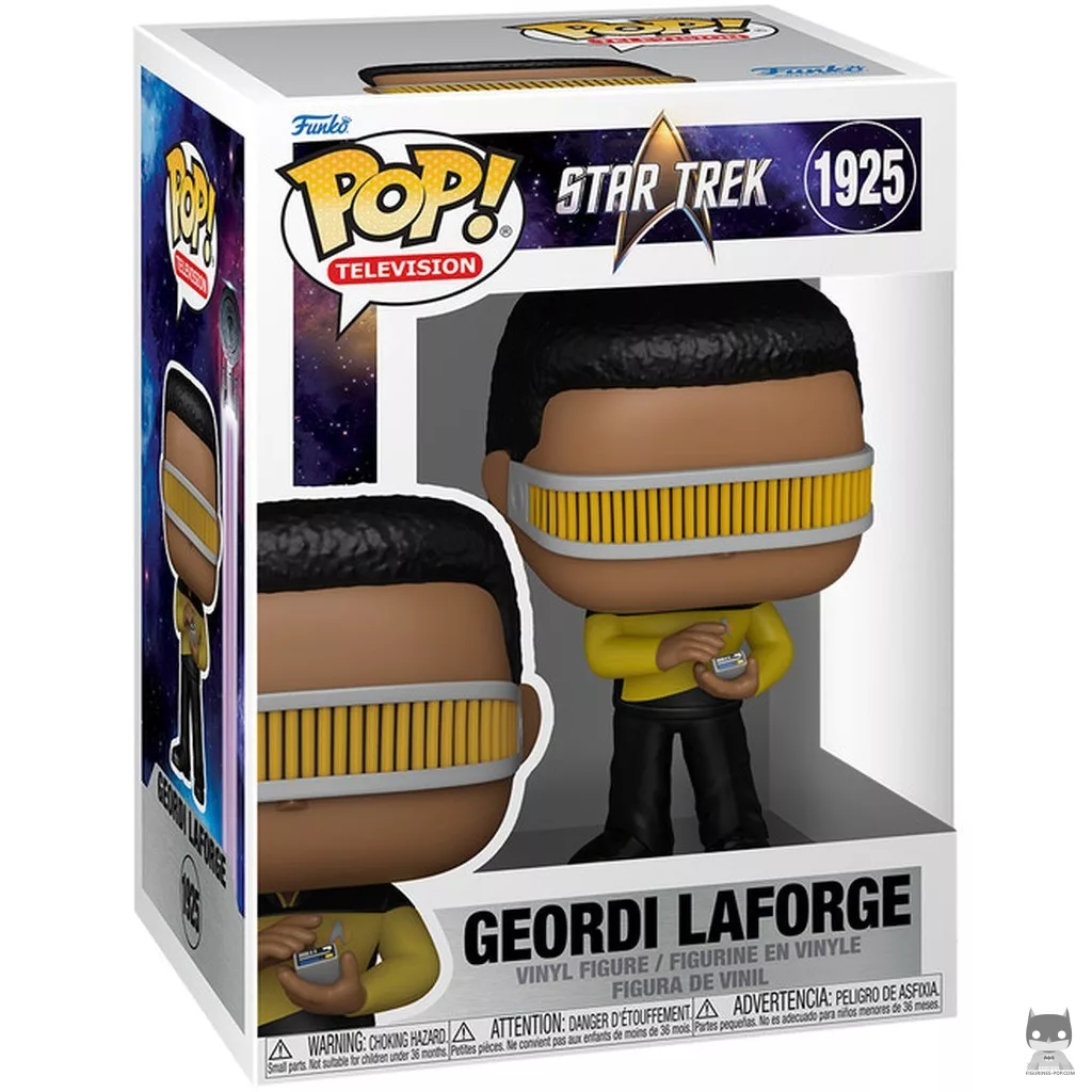 Geordi LaForge Funko Pop! figure in its box