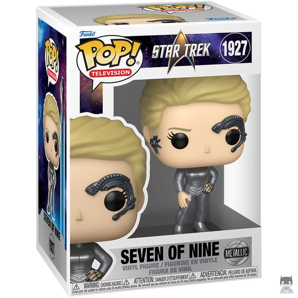 Seven of Nine (Metallic) Funko Pop! figure in its box