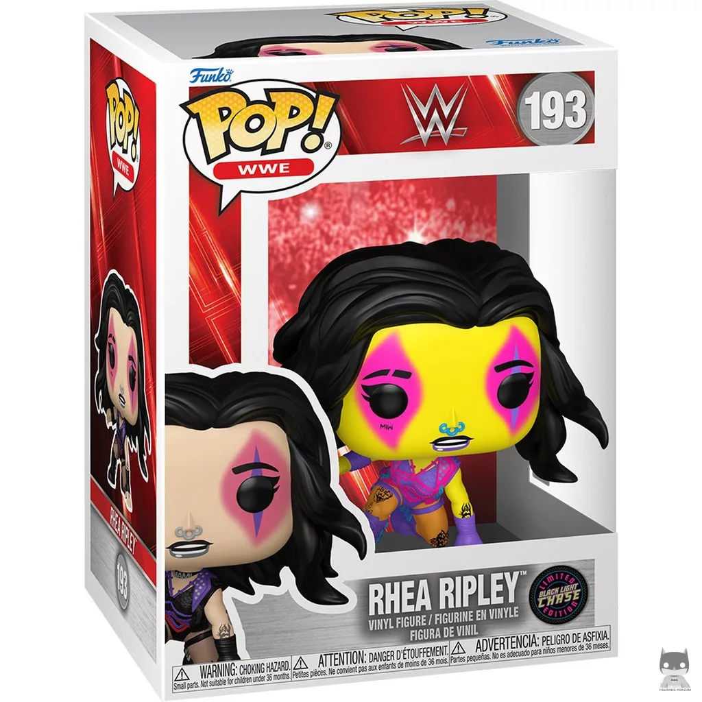 Rhea Ripley (Chase & Black Light) Funko Pop! figure in its box