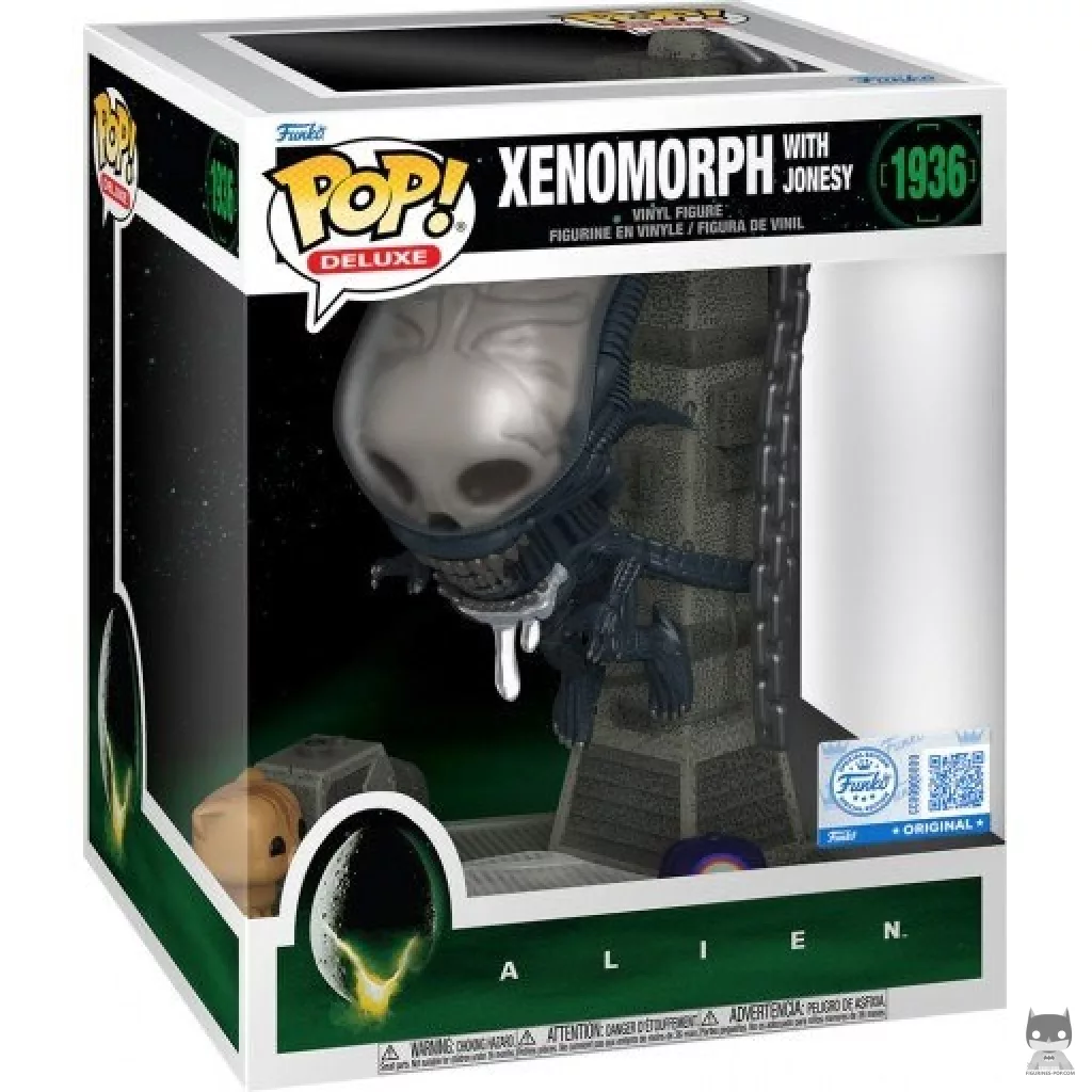 Xenomorph with Jonesy Funko Pop! figure in its box