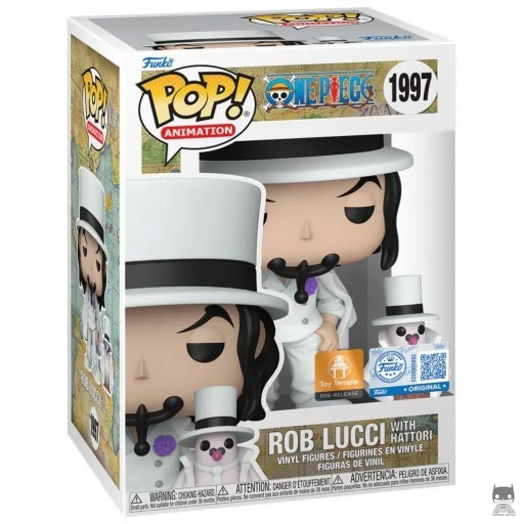 Rob Lucci with Hattori Funko Pop! figure in its box