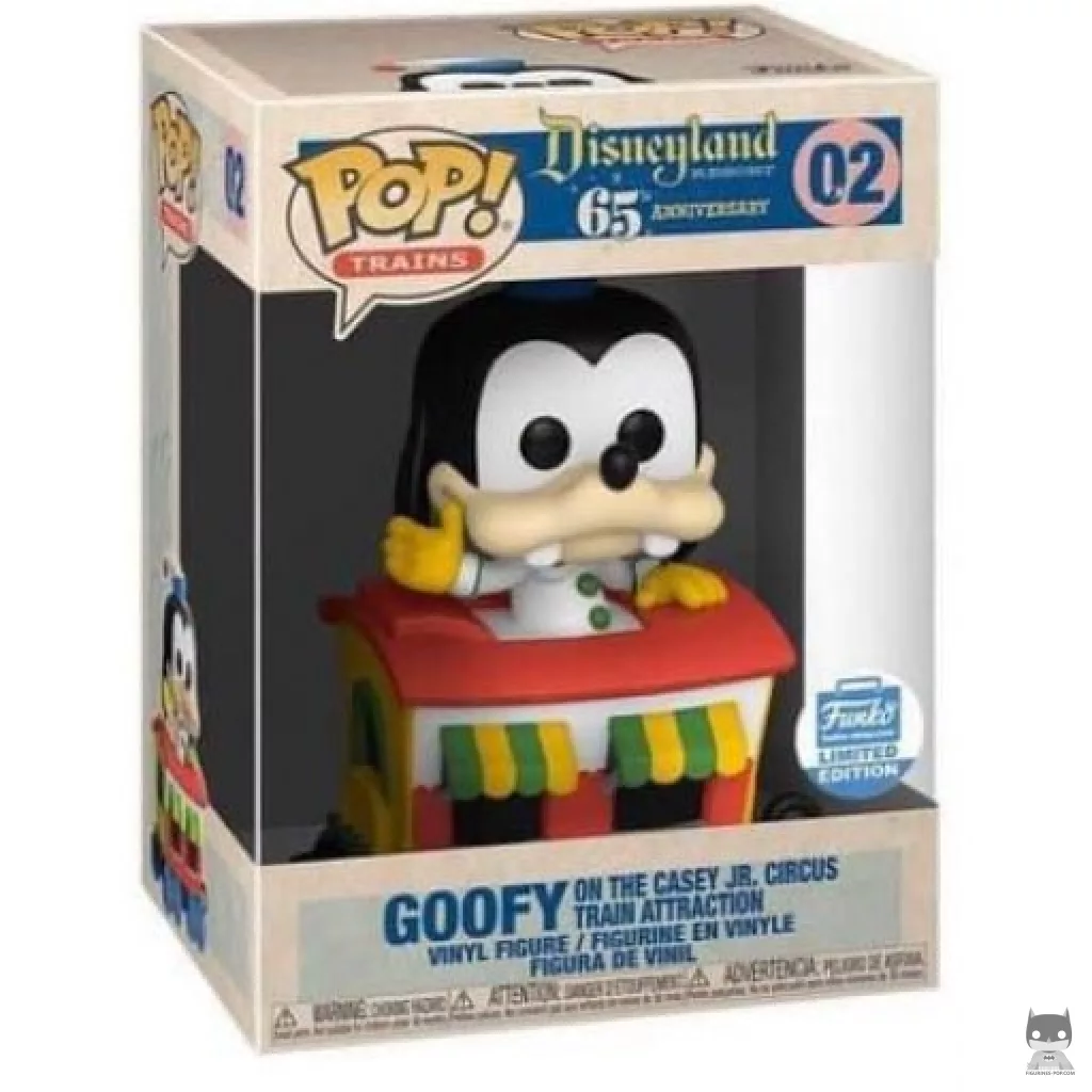 Goofy on the Casey JR. Circus Train Attraction Funko Pop! figure in its box