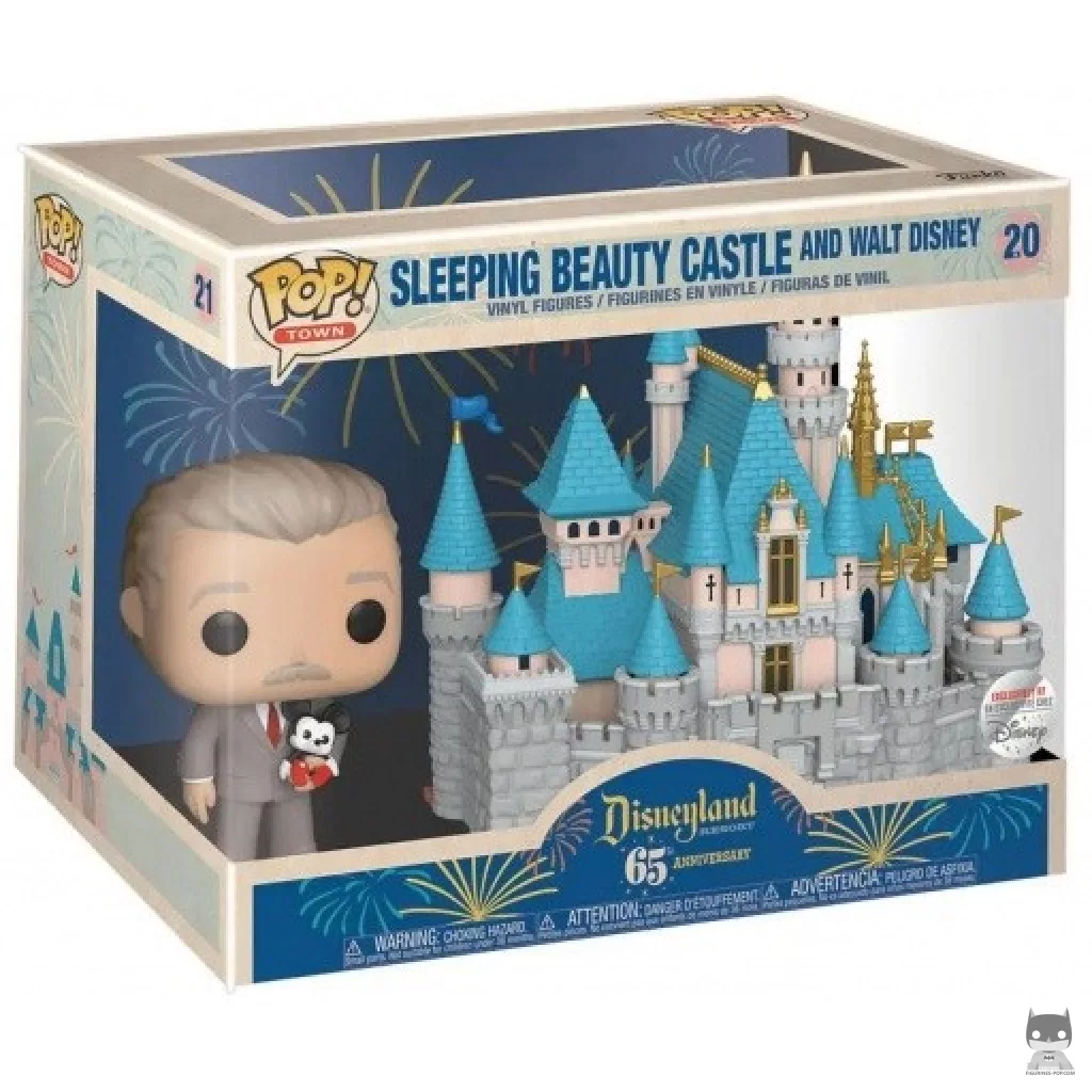 Sleeping Beauty Castle & Walt Disney Funko Pop! figure in its box