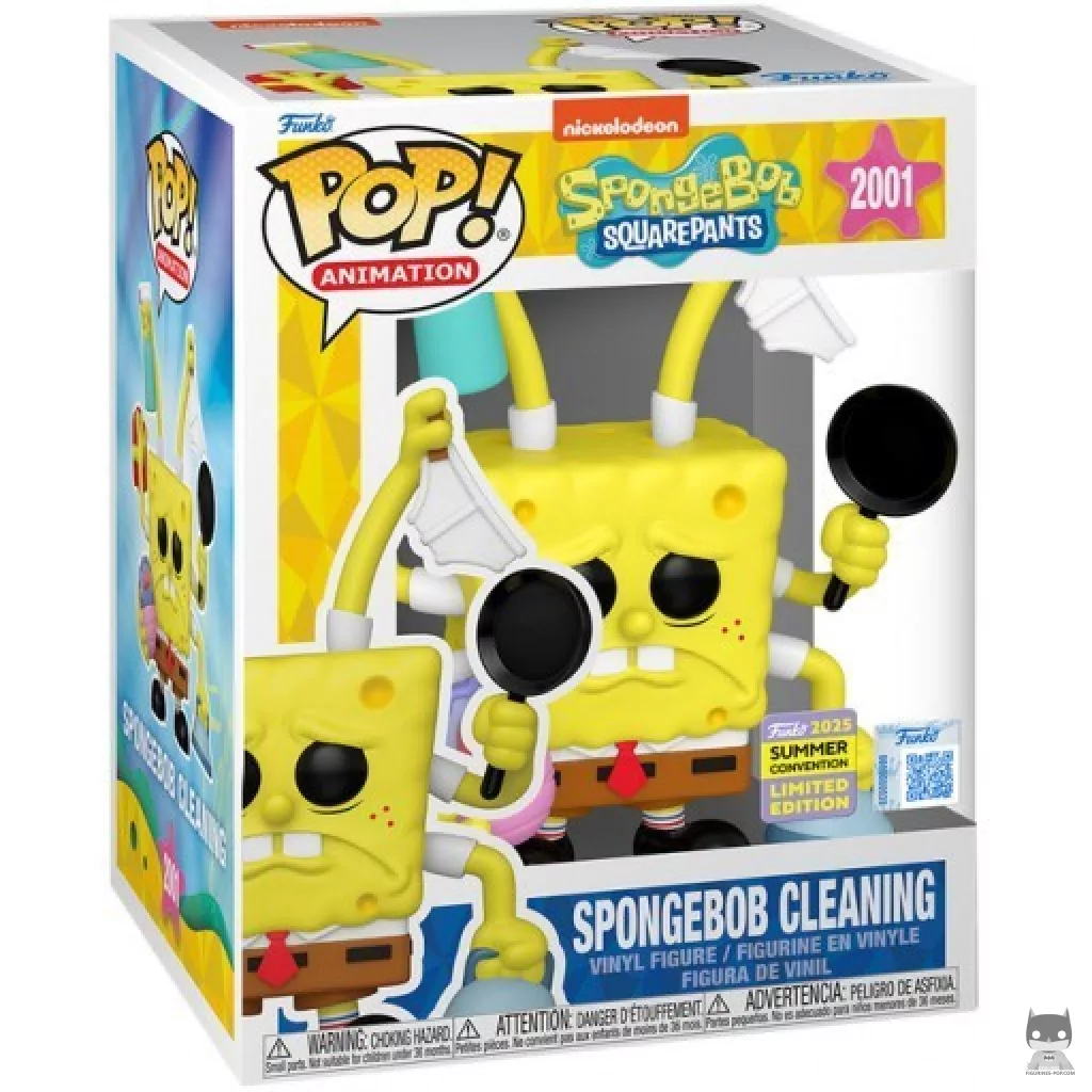 SpongeBob Cleaning Funko Pop! figure in its box