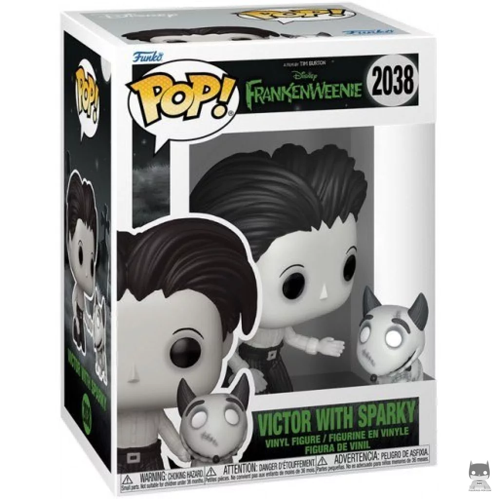 Victor with Sparky Funko Pop! figure in its box