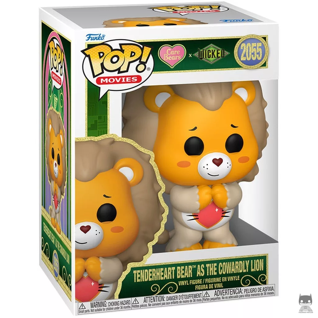 Tenderheart Bear as the Cowardly Lion Funko Pop! figure in its box