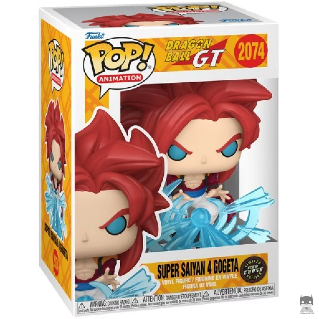 Gogeta Super Saiyan 4 (Chase & Glow in the Dark) Funko Pop! figure in its box