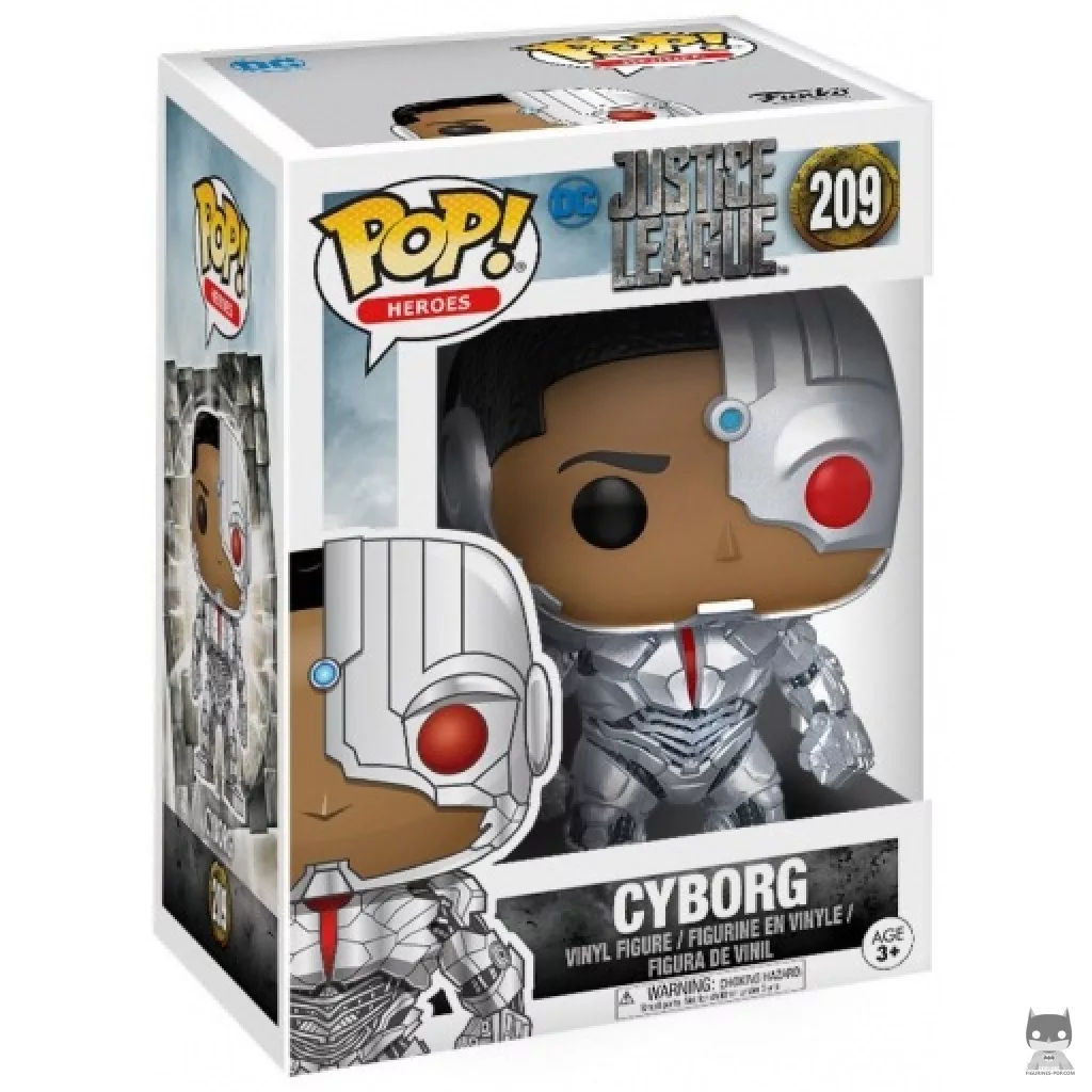 Cyborg Funko Pop! figure in its box