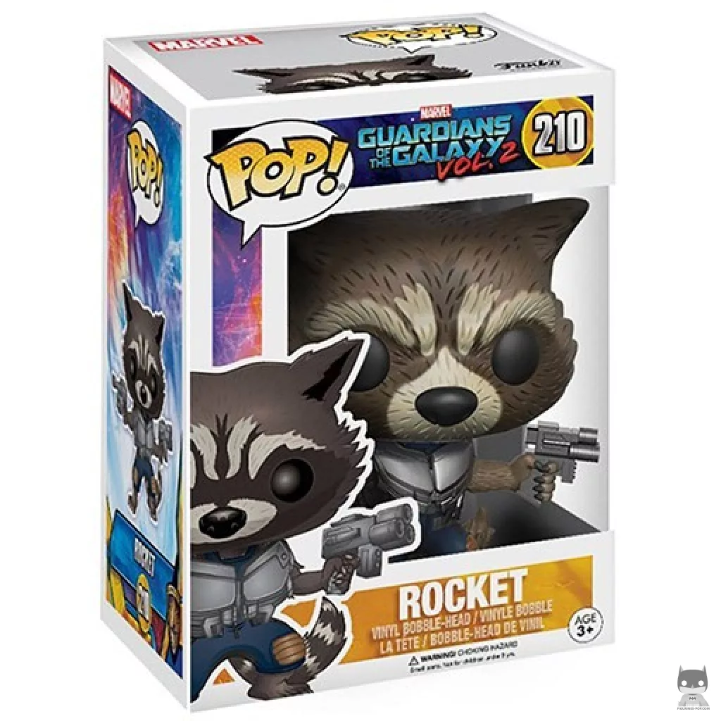 Rocket Funko Pop! figure in its box