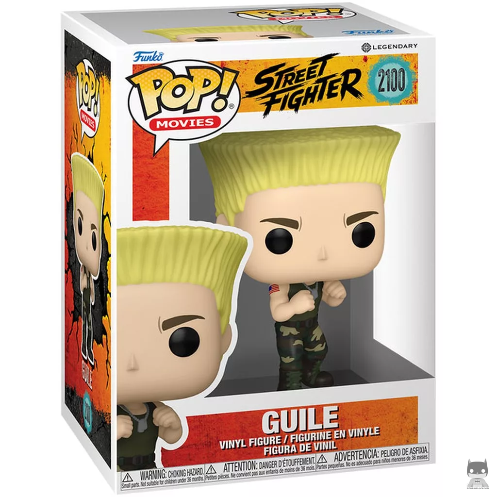 Guile Funko Pop! figure in its box