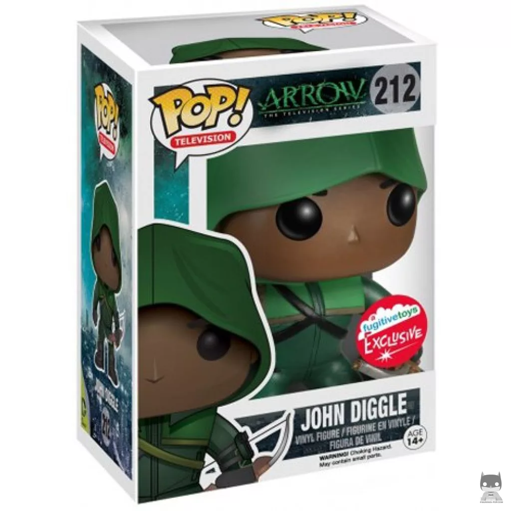 John Diggle (as The Arrow) Funko Pop! figure in its box