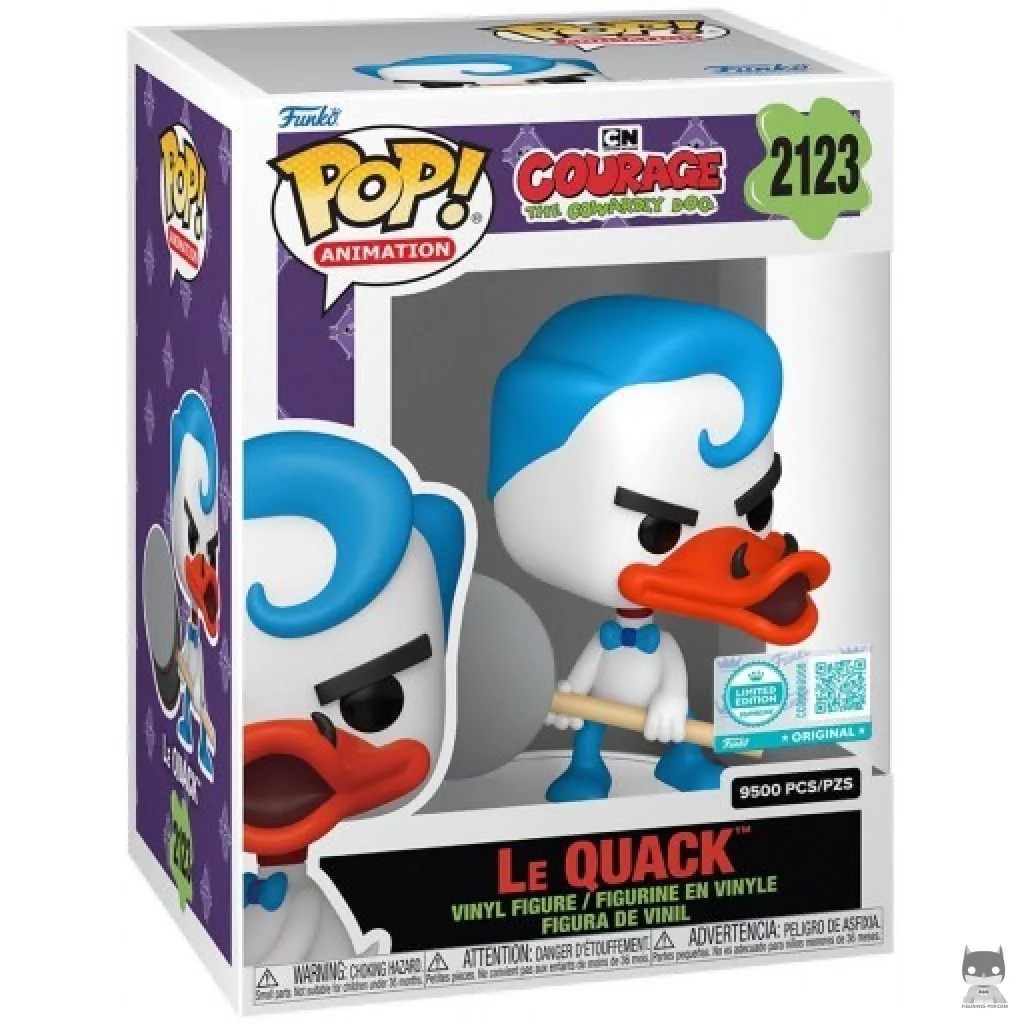Le Quack Funko Pop! figure in its box