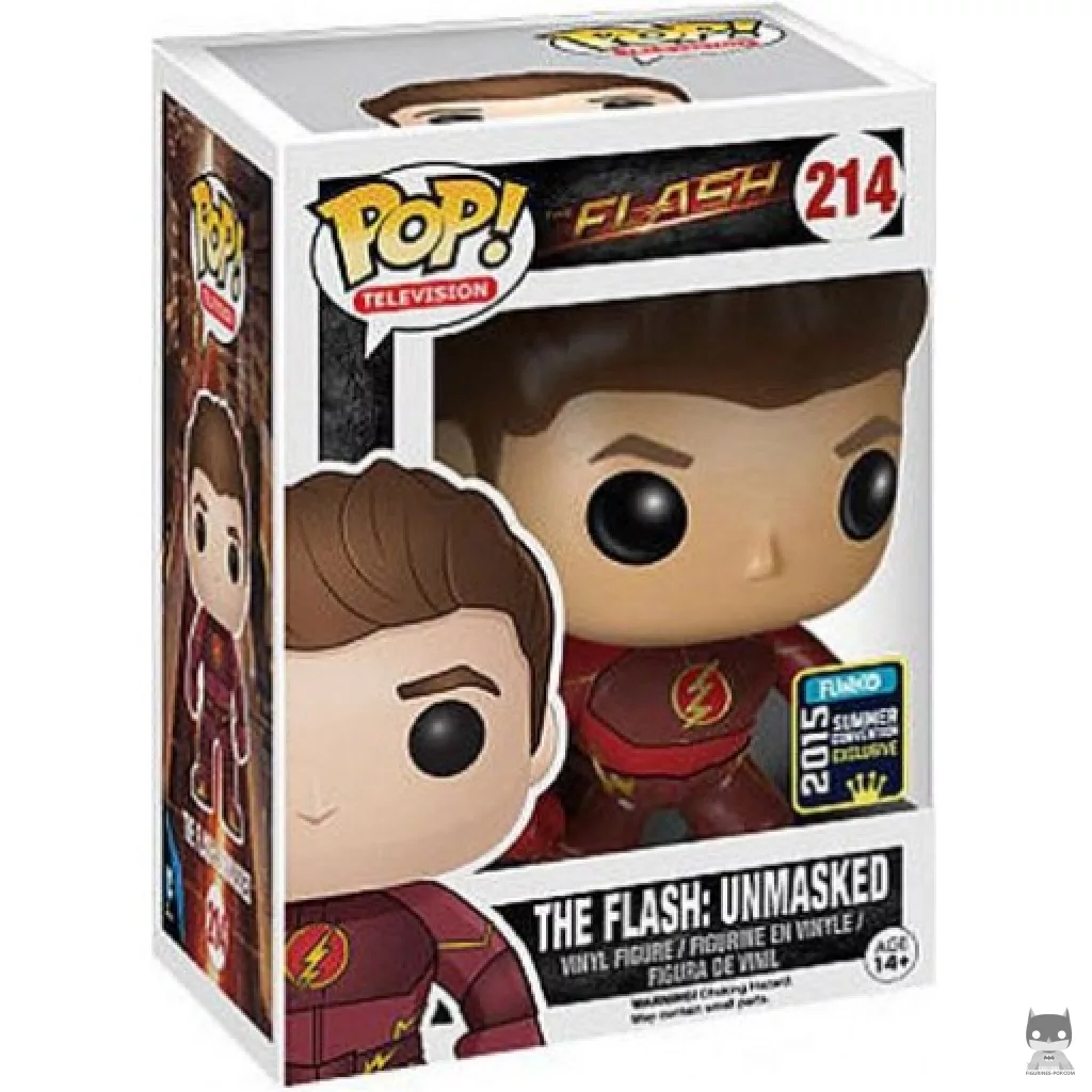 The Flash Unmasked Funko Pop! figure in its box