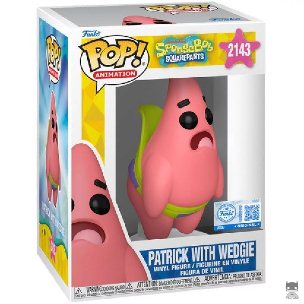 Patrick with Wedgie Funko Pop! figure in its box