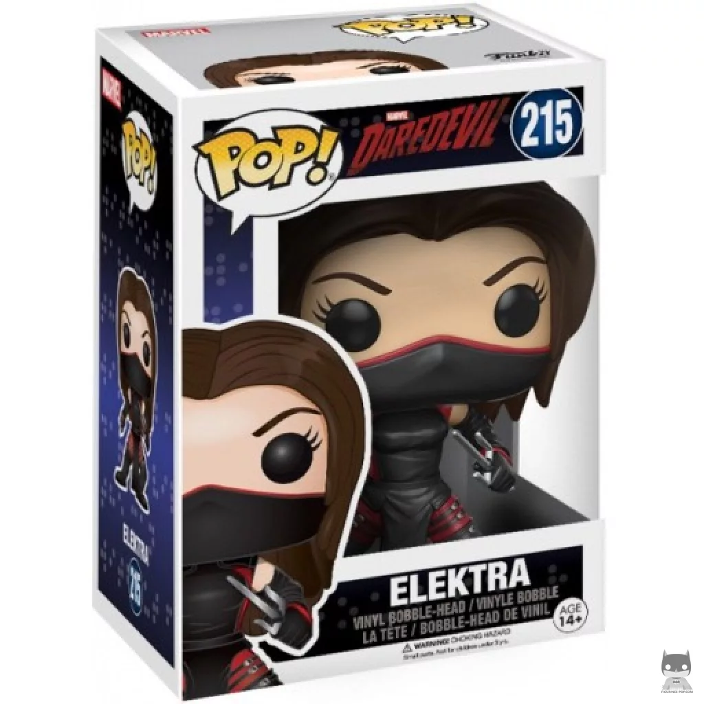 Elektra Funko Pop! figure in its box