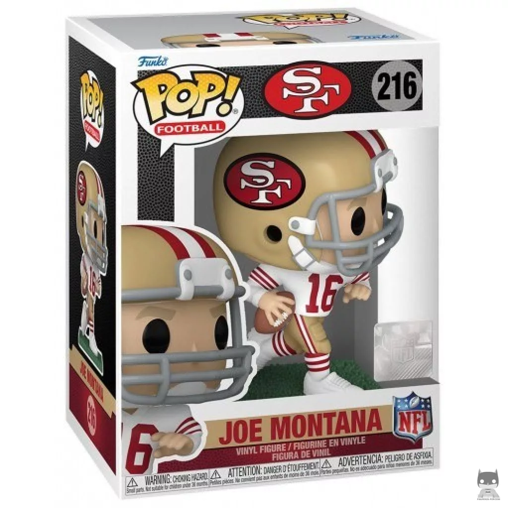 Joe Montana Funko Pop! figure in its box