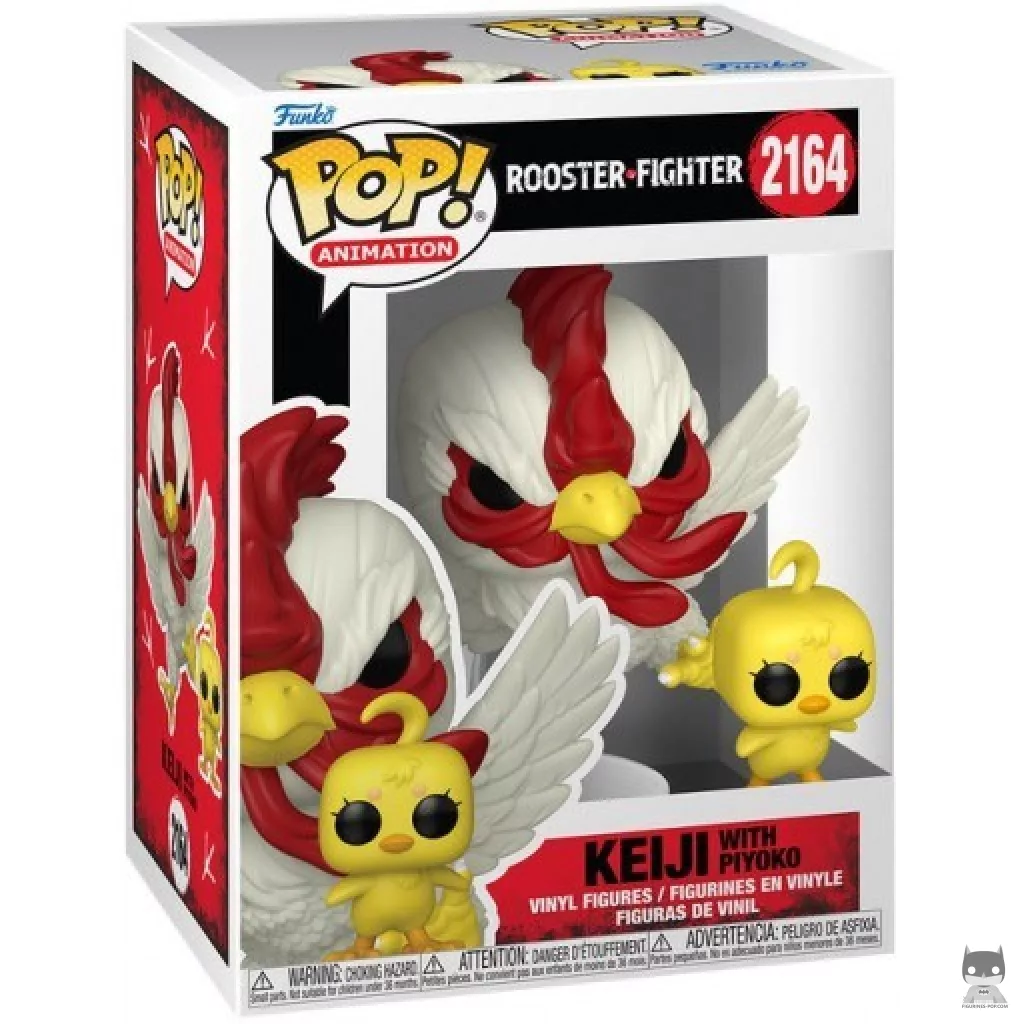 Keiji with Piyoko Funko Pop! figure in its box