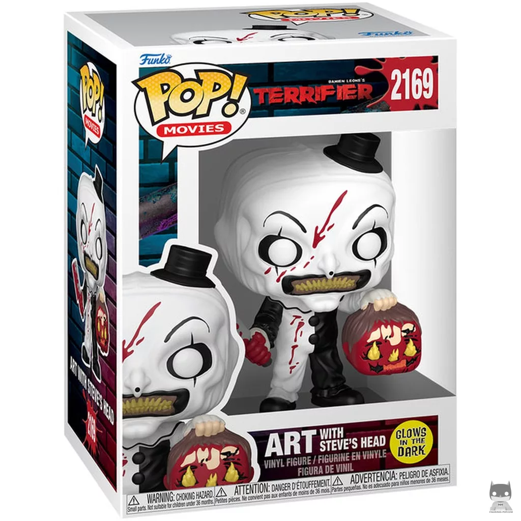 Art with Steve's head (Glow in the Dark & Bloody) Funko Pop! figure in its box