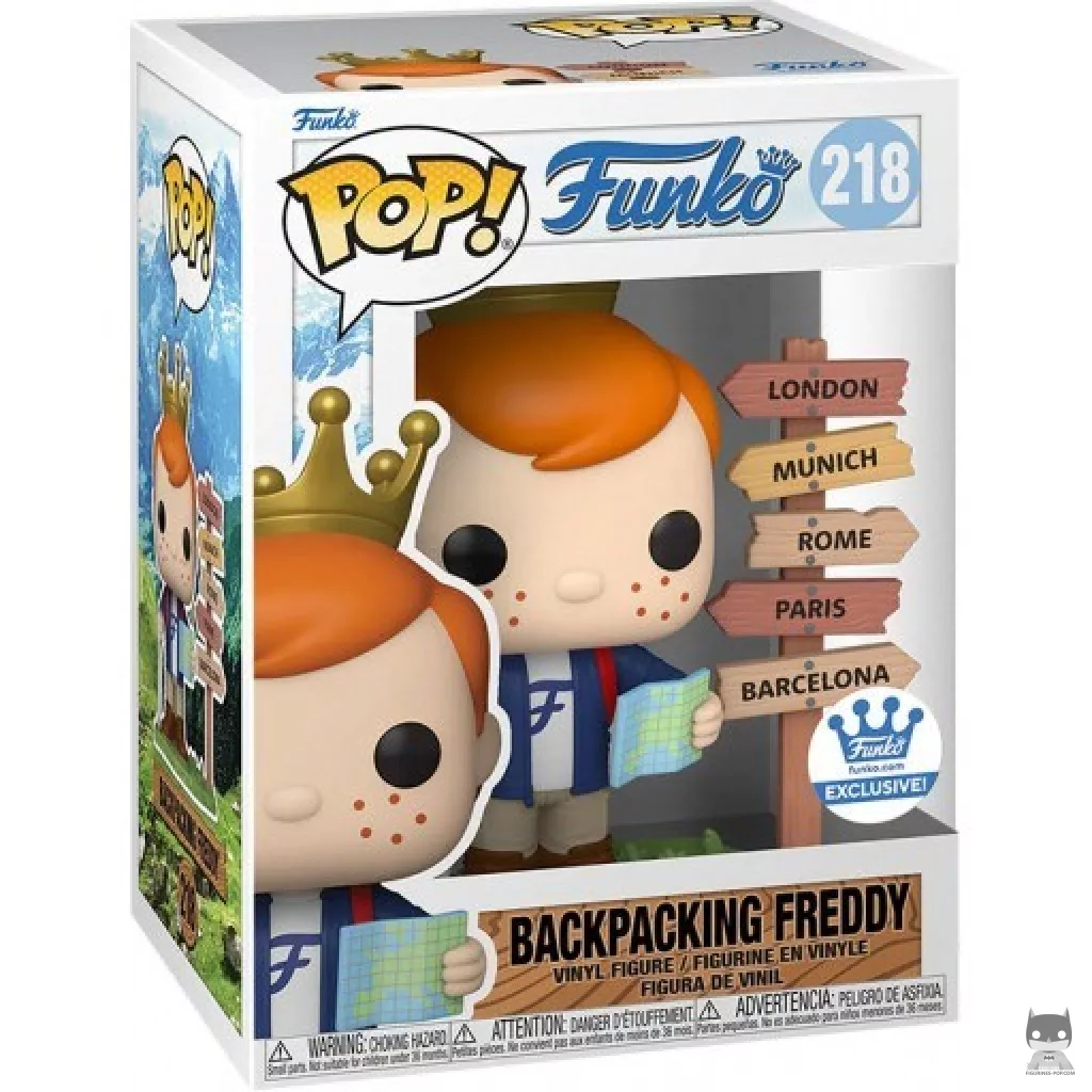 Backpacking Freddy Funko Pop! figure in its box