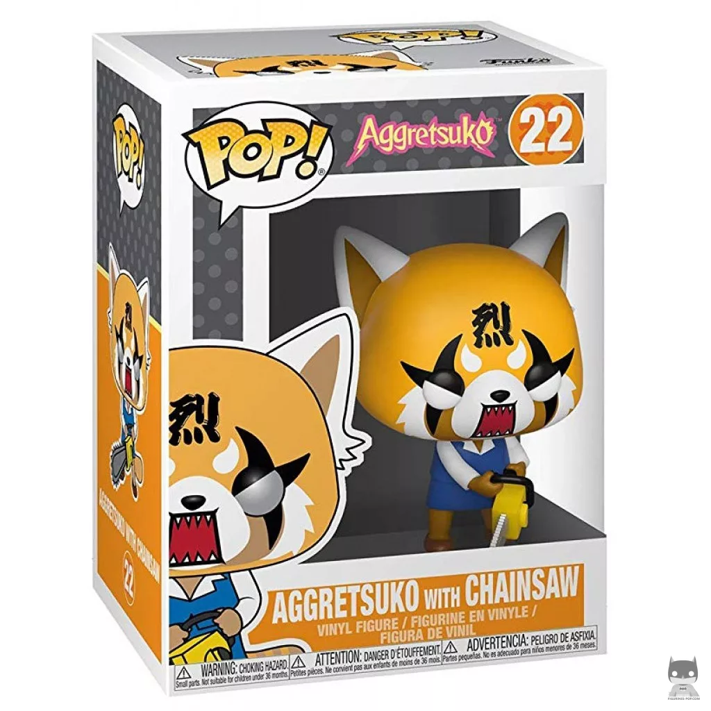 Aggretsuko with Chainsaw Funko Pop! figure in its box