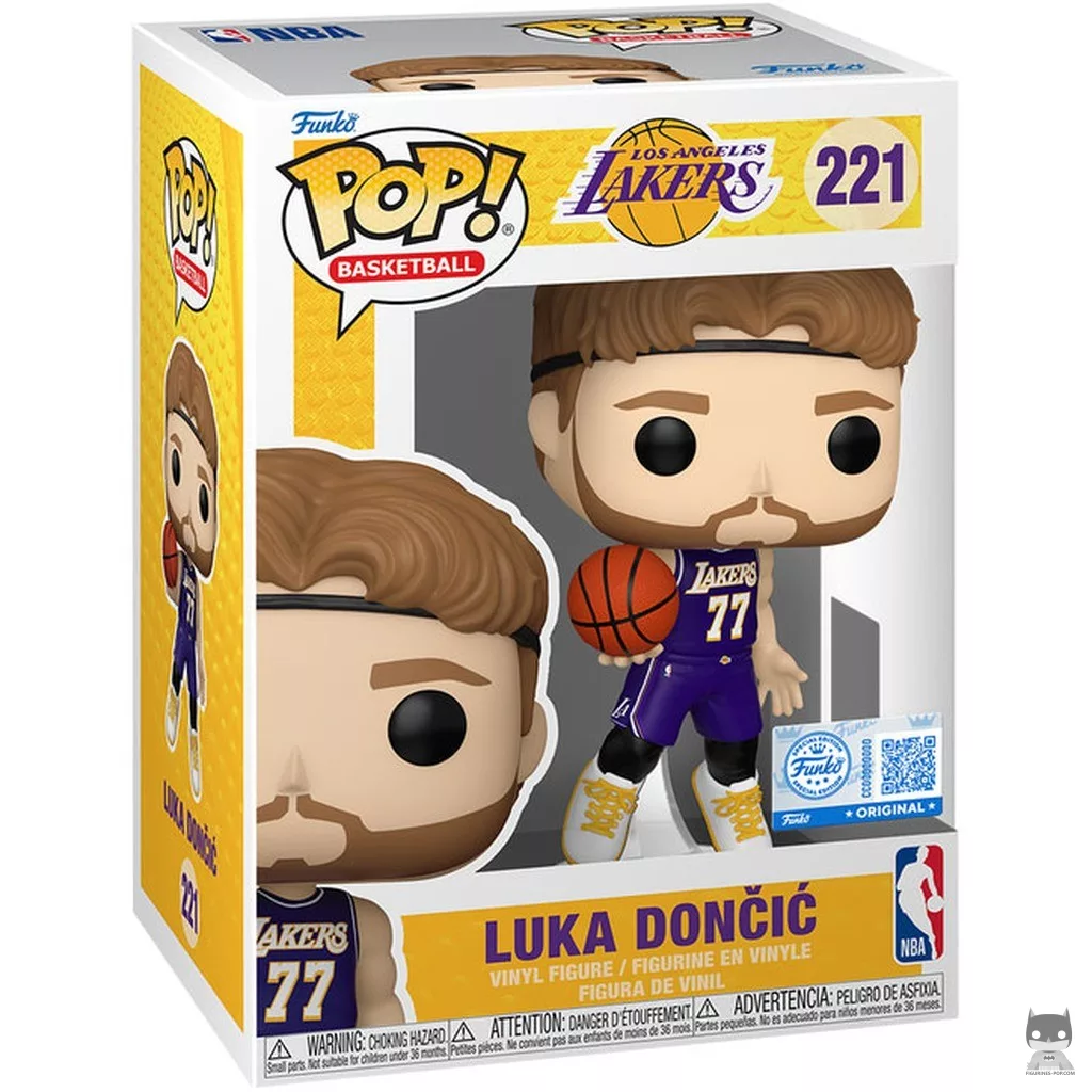 Luka Dončić (Lakers purple jersey) Funko Pop! figure in its box
