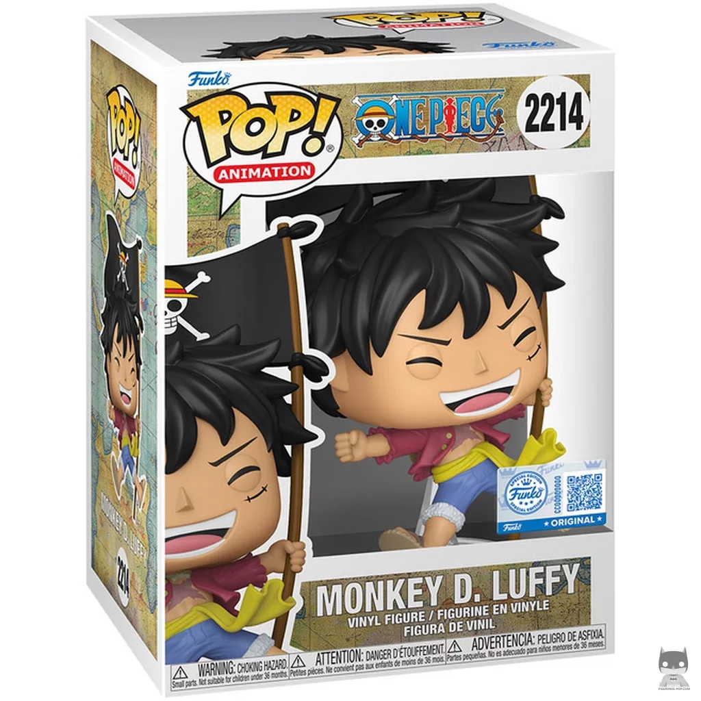 Luffy with Flag Funko Pop! figure in its box