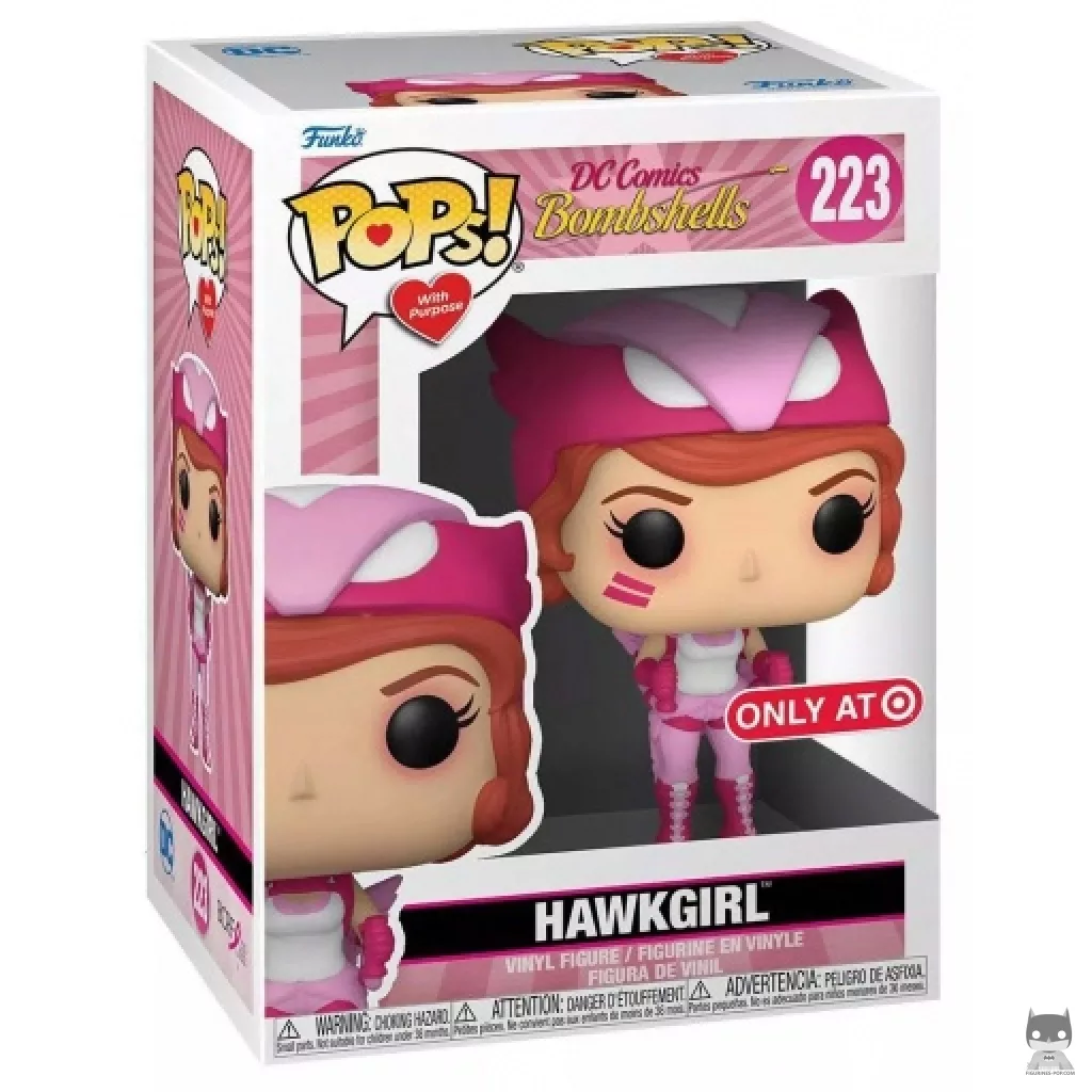 Hawkgirl (Breast Cancer) Funko Pop! figure in its box