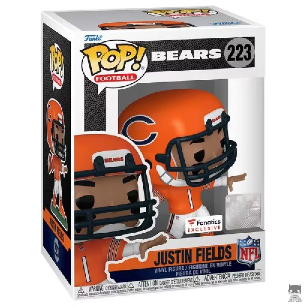 Justin Fields Funko Pop! figure in its box