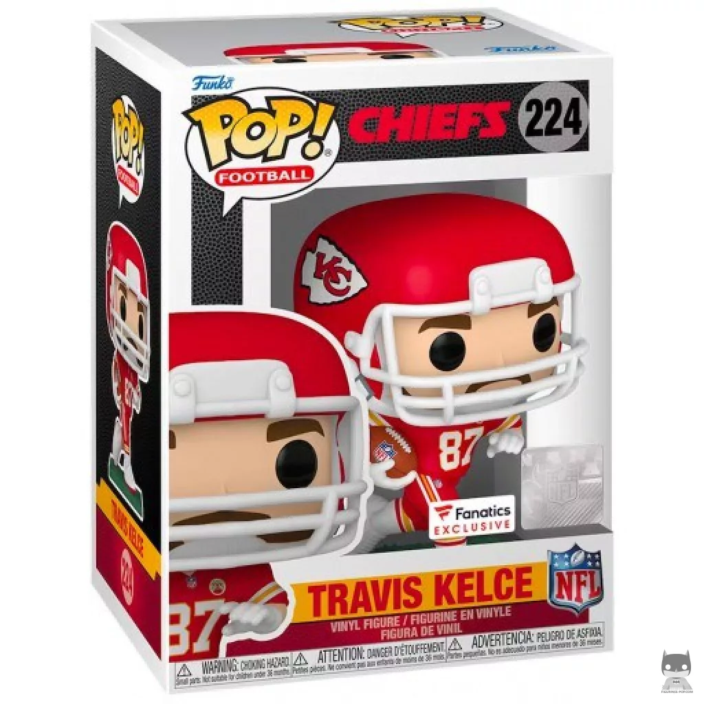 Travis Kelce Funko Pop! figure in its box