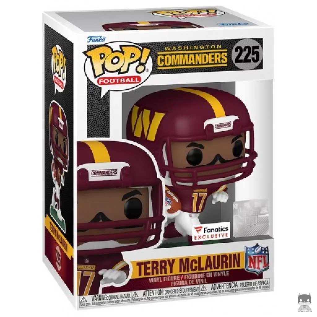 Terry Mclaurin Funko Pop! figure in its box