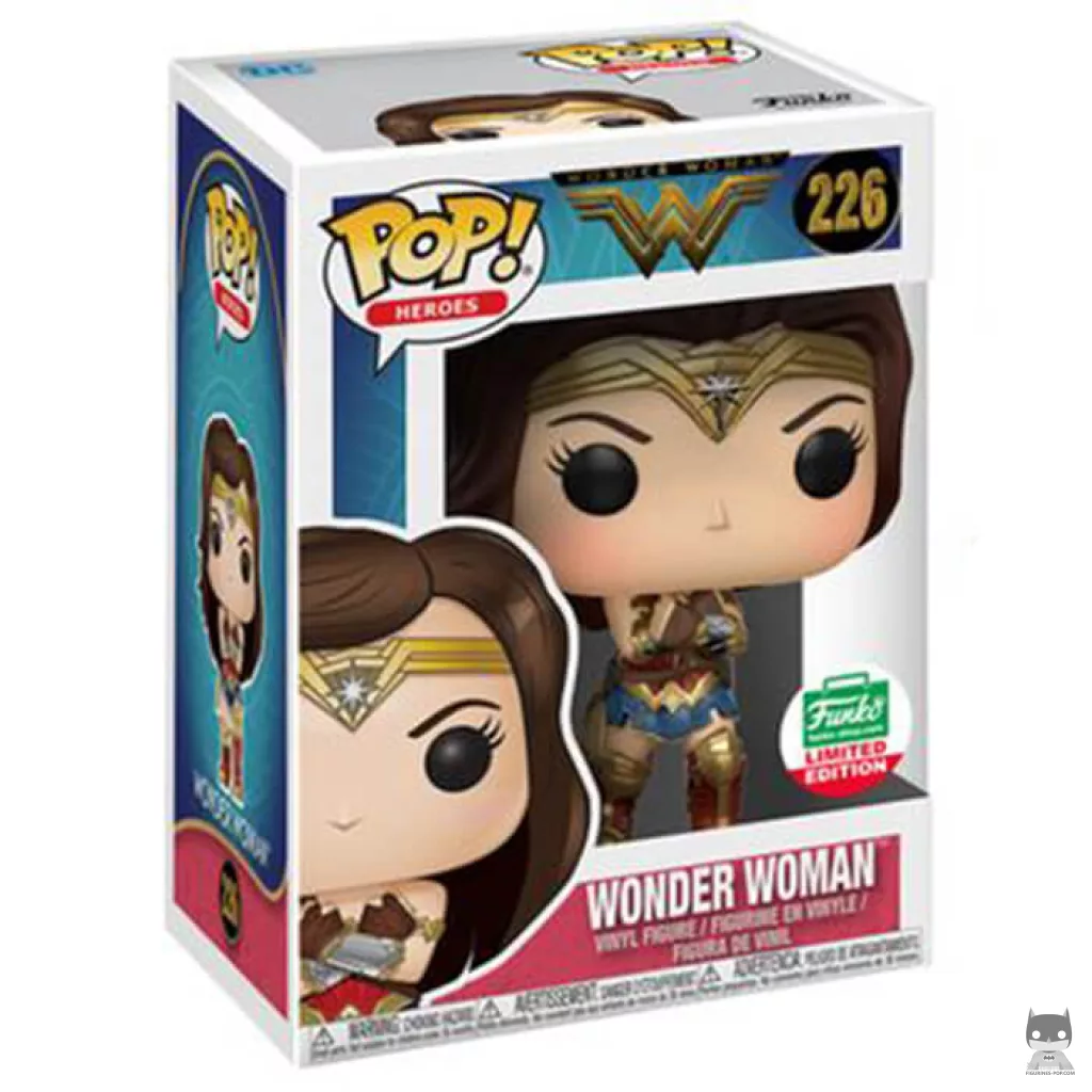 Wonder Woman with gauntlets Funko Pop! figure in its box