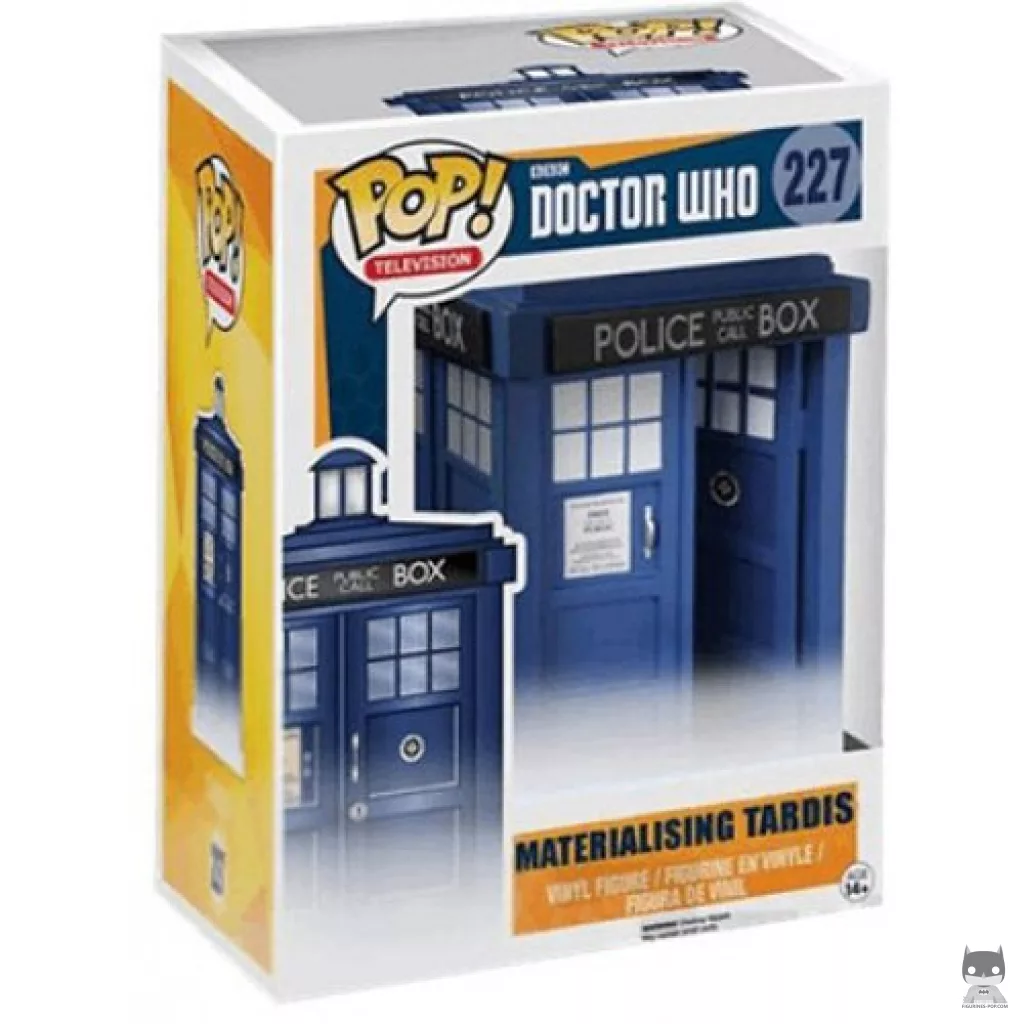 Materialising Tardis (Supersized) Funko Pop! figure in its box