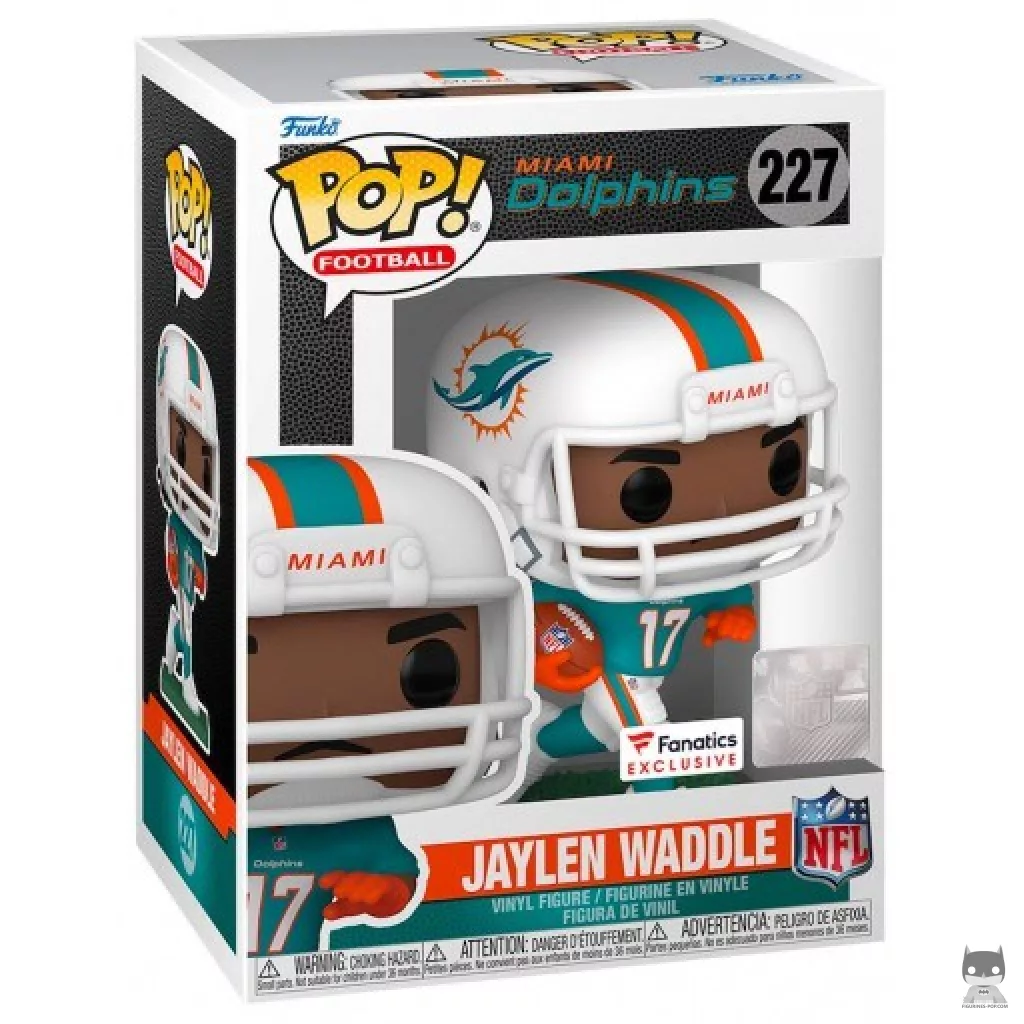 Jaylen Waddle Funko Pop! figure in its box