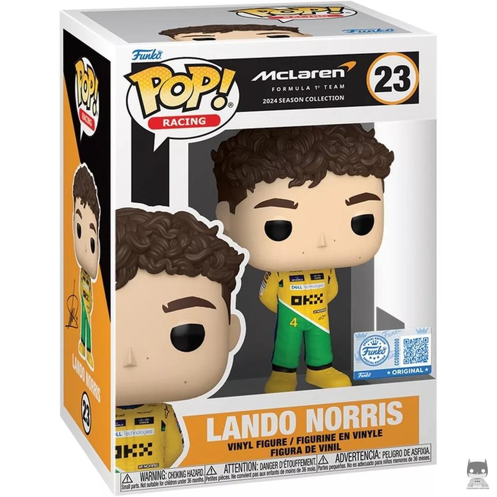Lando Norris (McLaren) Funko Pop! figure in its box