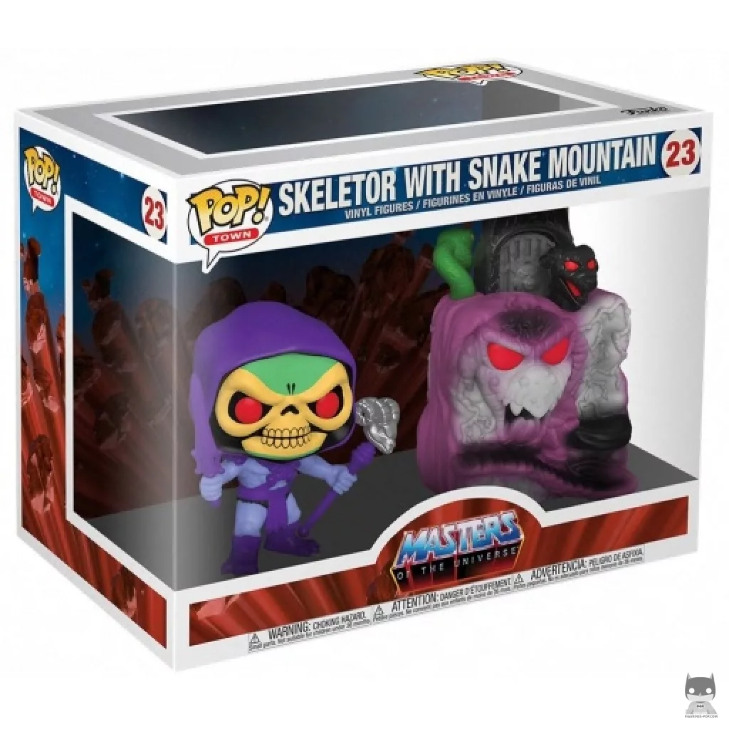 Skeletor with Snake Mountain Funko Pop! figure in its box