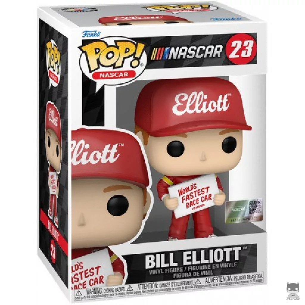 Bill Elliott Funko Pop! figure in its box
