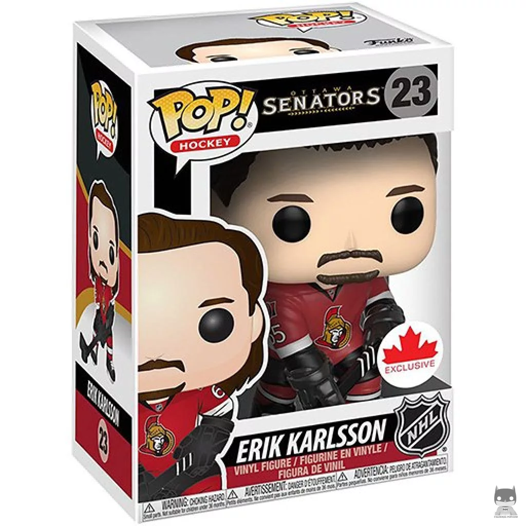 Erik Karlsson Funko Pop! figure in its box