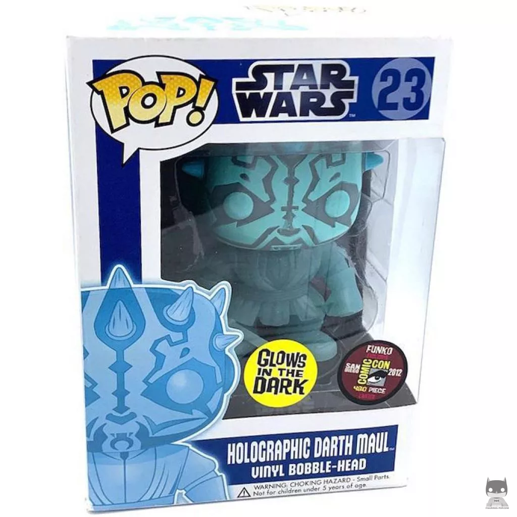 Holographic Darth Maul (Glow in the Dark) Funko Pop! figure in its box