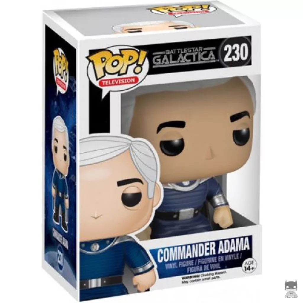 Commander Adama Funko Pop! figure in its box
