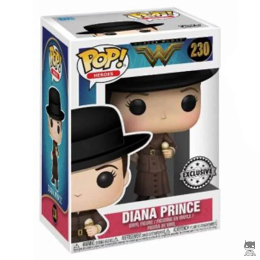 Diana Prince with an ice cream Funko Pop! figure in its box