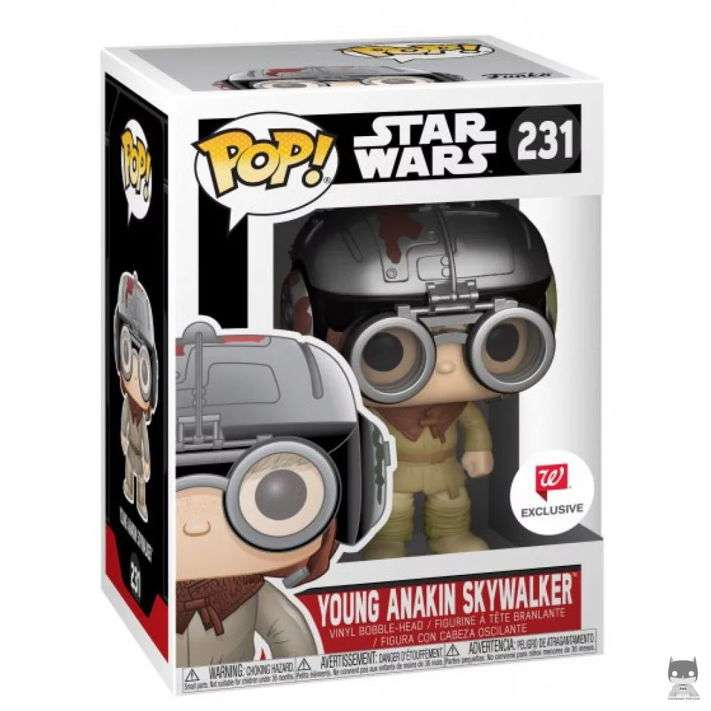 Anakin Skywalker with Podracer Helmet Funko Pop! figure in its box