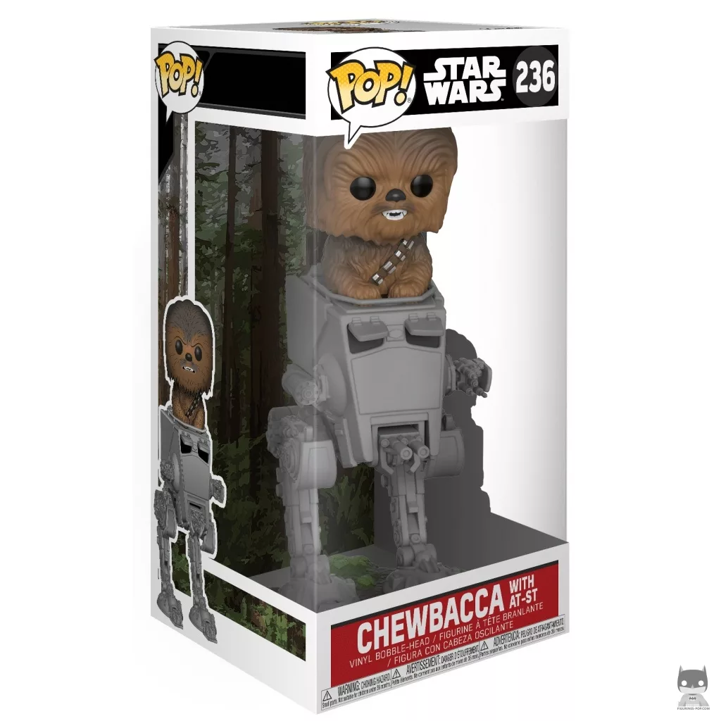 Chewbacca with AT-ST Funko Pop! figure in its box