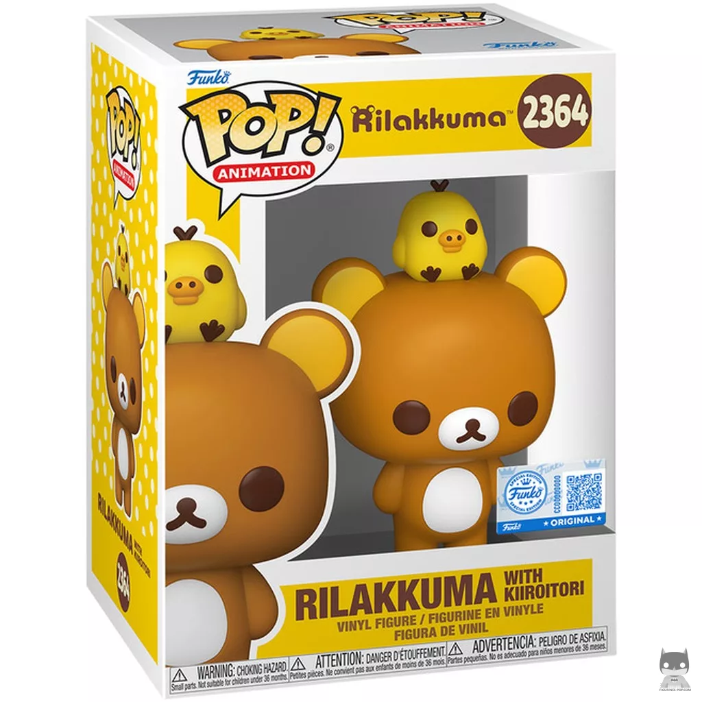 Rilakkuma with Kiiroitori Funko Pop! figure in its box