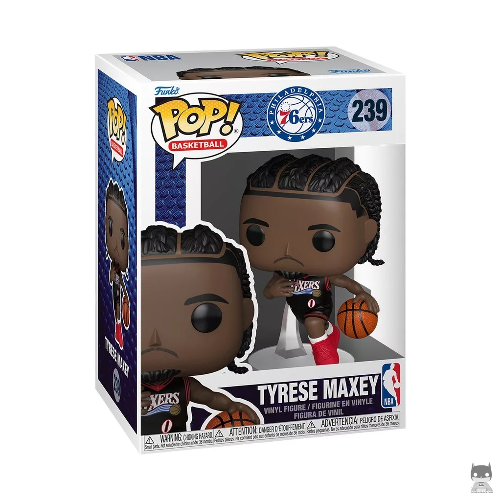 Tyrese Maxey (Black Statement Edition Jersey) Funko Pop! figure in its box