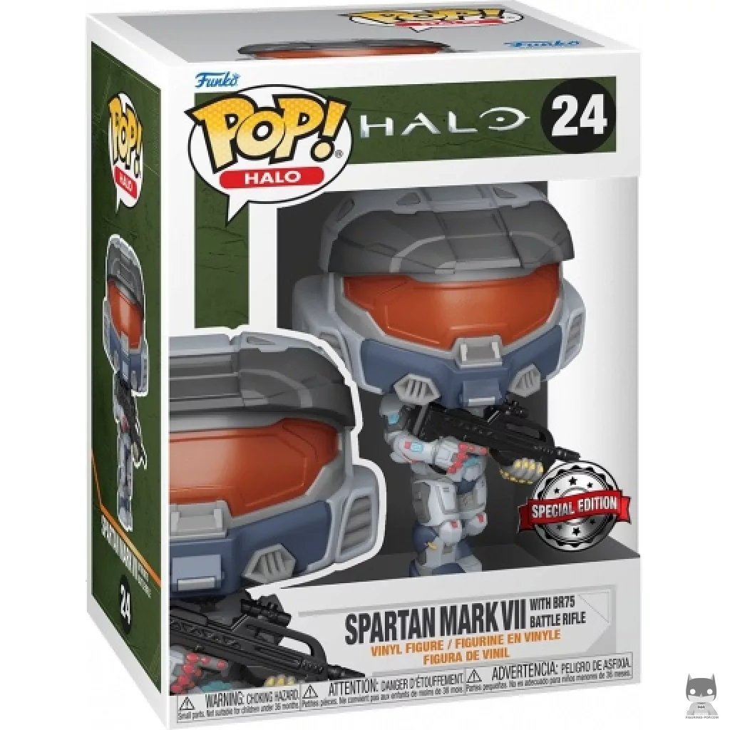 Spartan Mark VII with BR75 Battle Rifle Funko Pop! figure in its box
