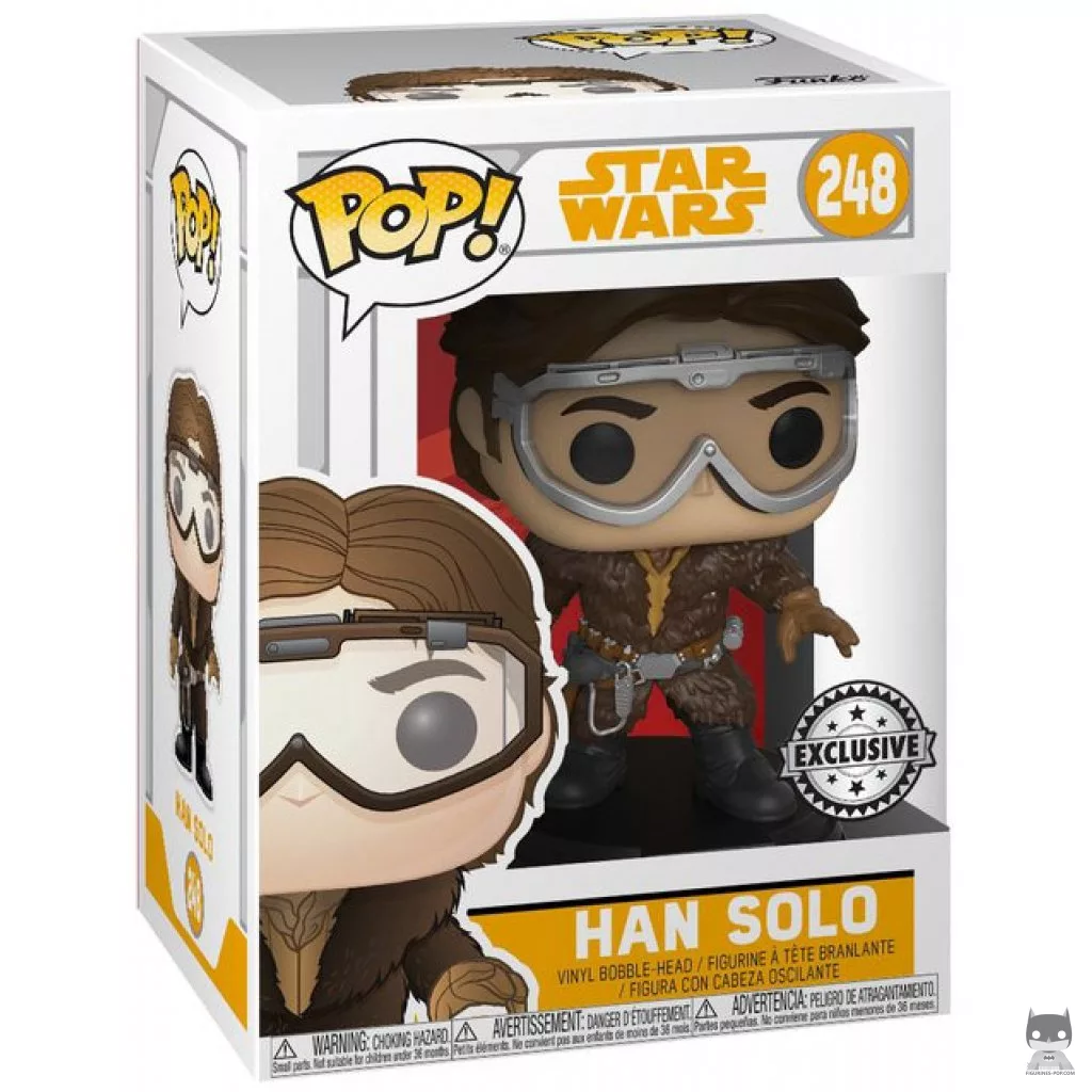 Han Solo with Goggles Funko Pop! figure in its box